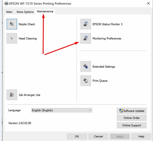 disable epson monitor step 4