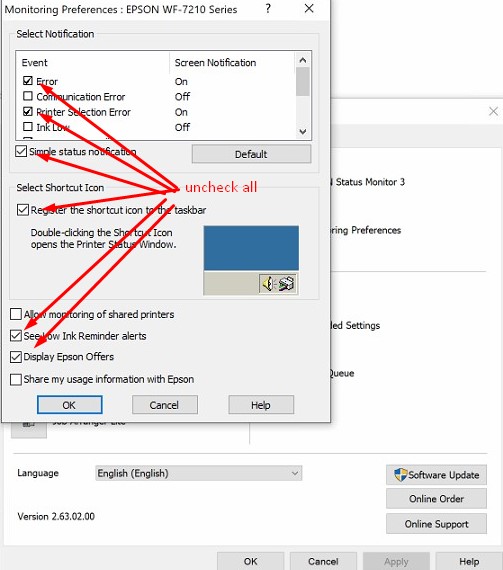 Epson status monitor не видит принтер