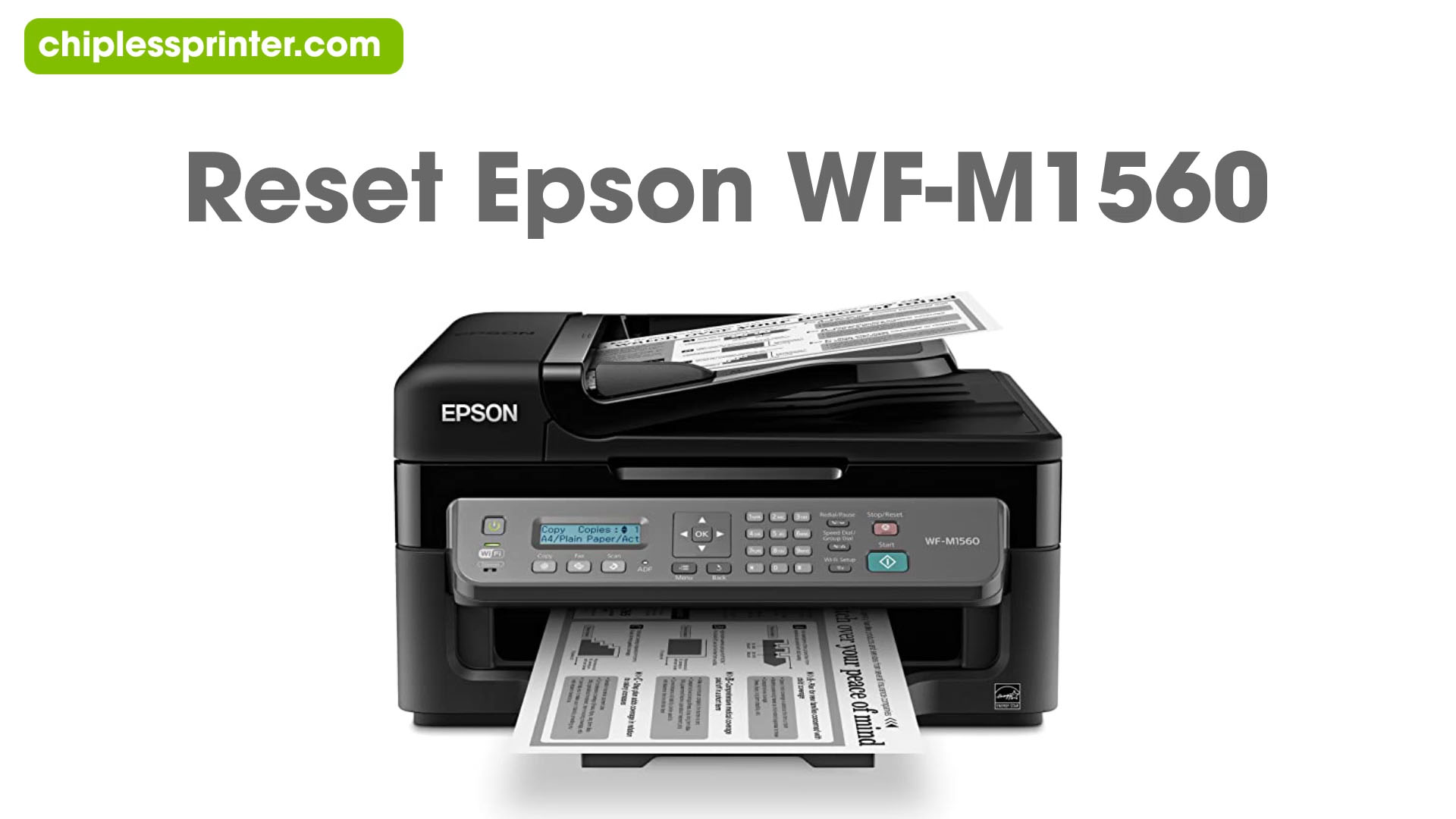 Key Reset Epson Wf M1560 100 Working Tutorial Video Chipless Printers 6398