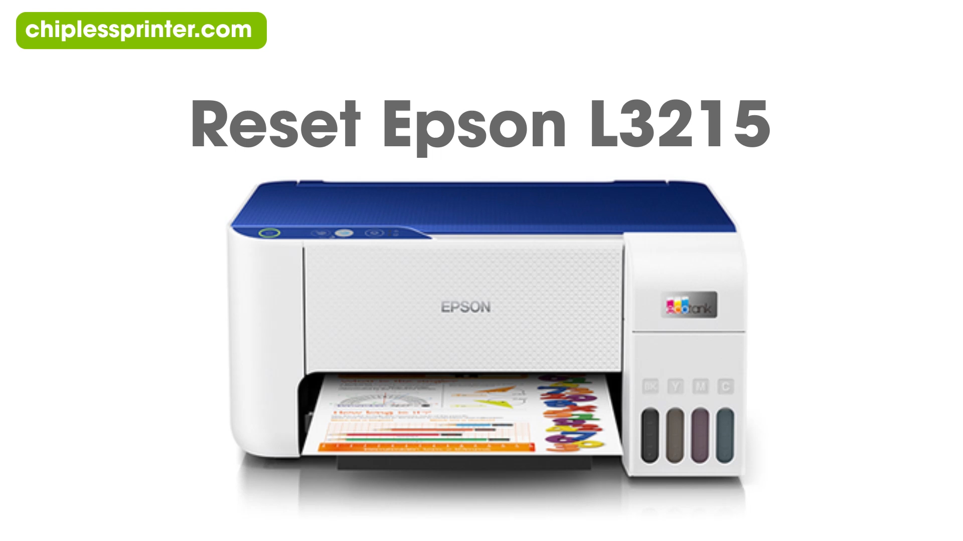 Epson L3215 Ink Pad Reset Utility Chipless Printers