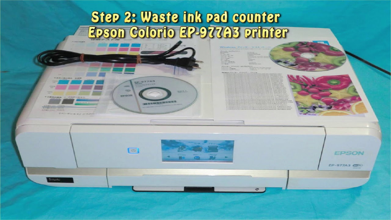 Service Ink Counter Reset the waste ink pad counter for Epson Colorio EP 977A3. - Chipless ...